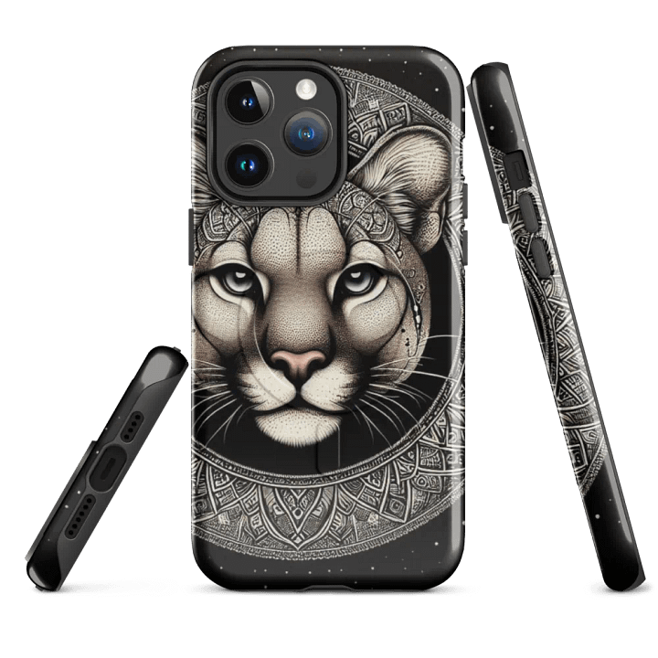 MagSafe® Tough Case for iPhone® | Grace in Patterns: AI-Designed Puma Mandala Motif product image (4)