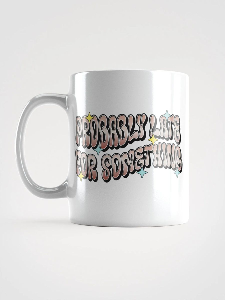 Probably Late For Something Retro Vibes White Glossy Mug product image (1)