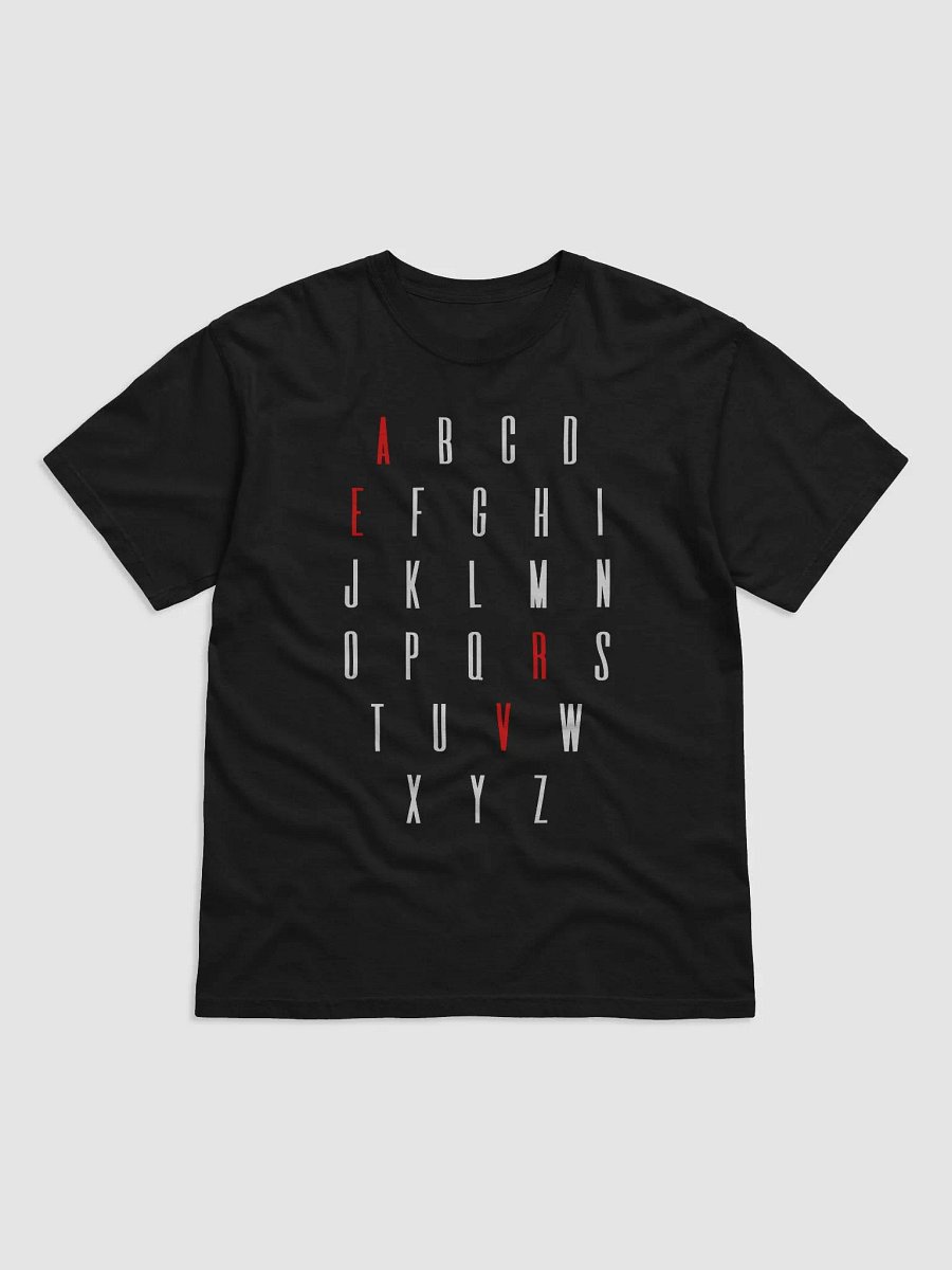 ALPHABET TEE BLACK + FREE SHIPPING product image (1)