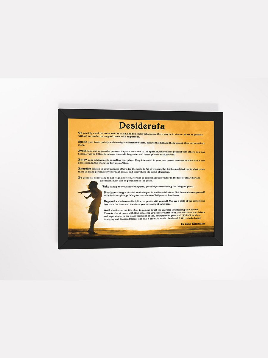Desiderata Poem Print – Inspirational Framed Poster product image (2)