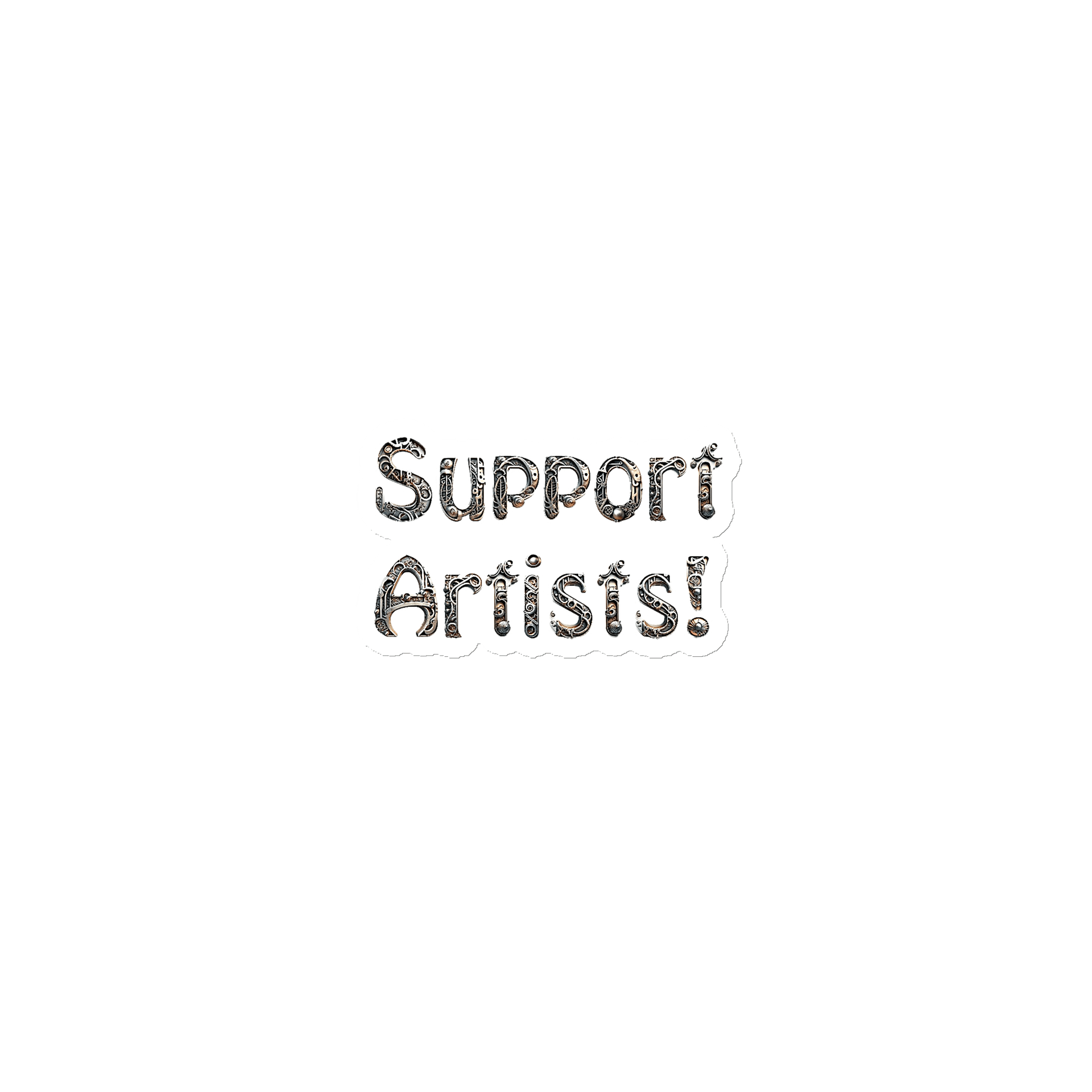 Support Artists! Silver Design Magnet product image (1)