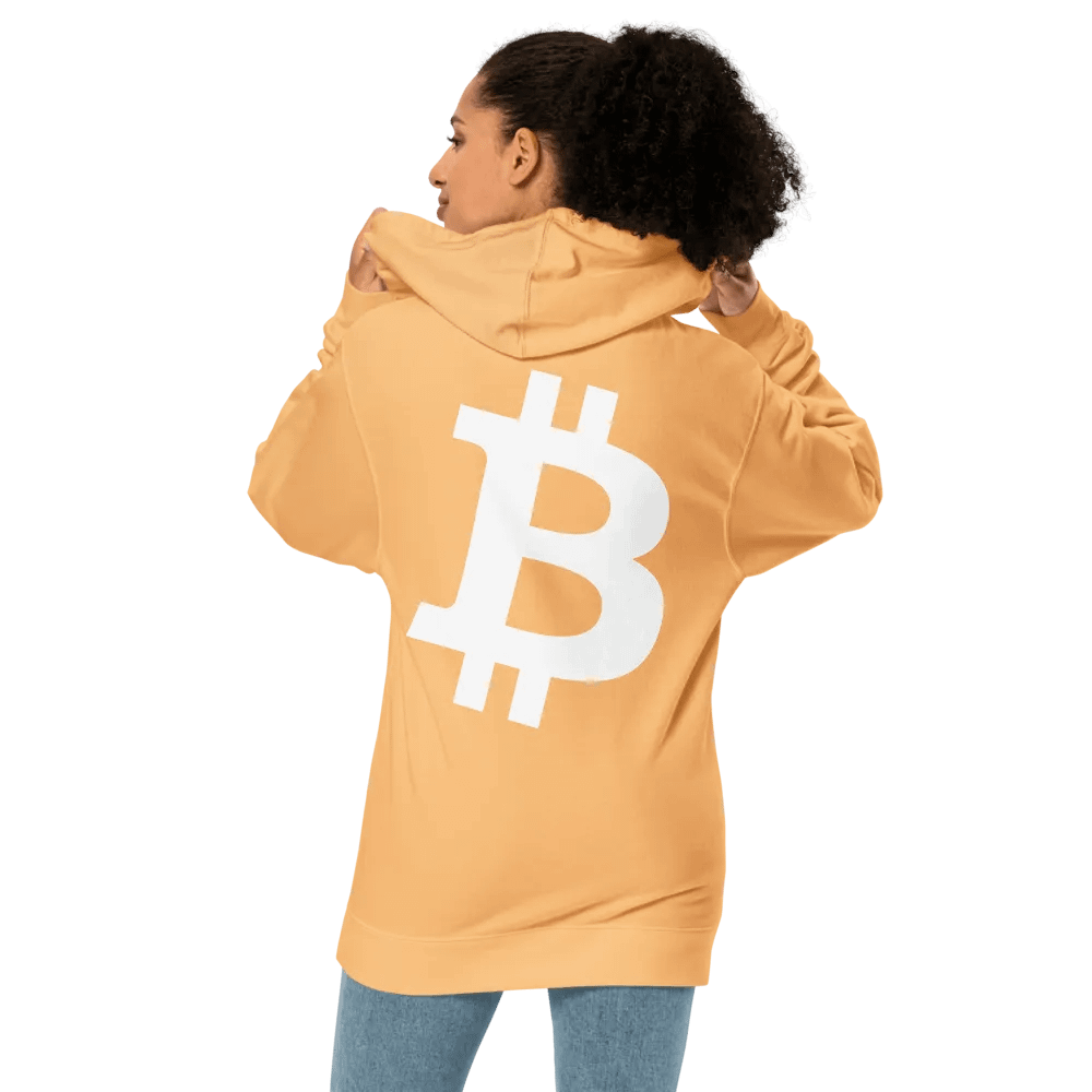Embroidered ₿itcoin Orange-Peach Hoody product image (4)