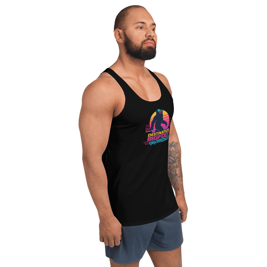 Synthsquatch Fitness Tank Top (Black) product image (3)