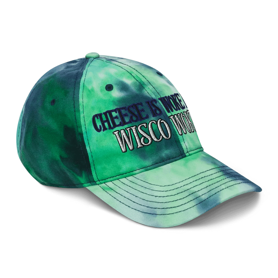 SC Win, Cheese is Woke Now (Words Only), Embroidered Tie-dye Cap product image (8)