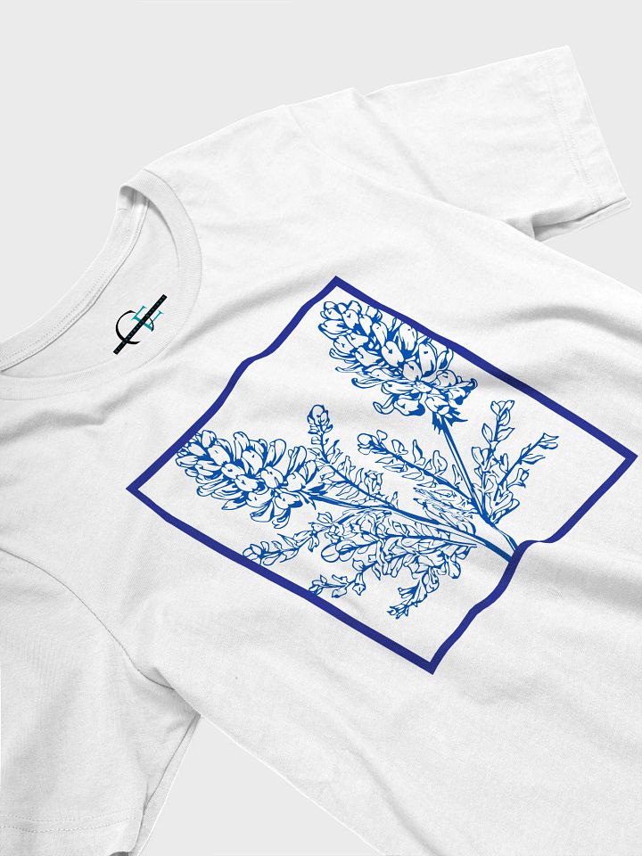 🌸 Framed Bluebonnet Line Art T-Shirt | Bella+Canvas Unisex Tee | Elegant Texas Wildflower Design product image (2)