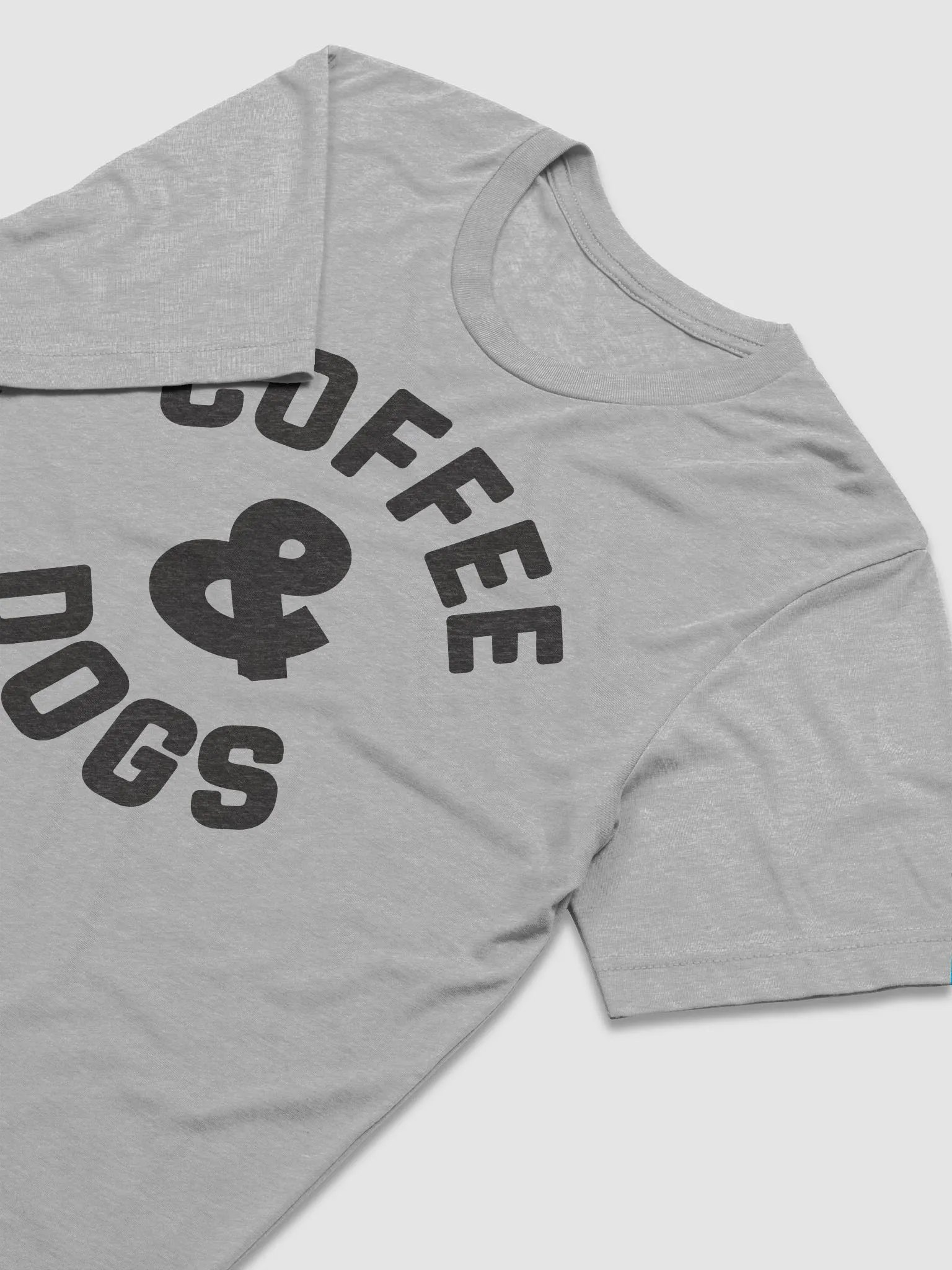 Coffee & Dogs // Unisex Triblend (Black Heather text) product image (9)