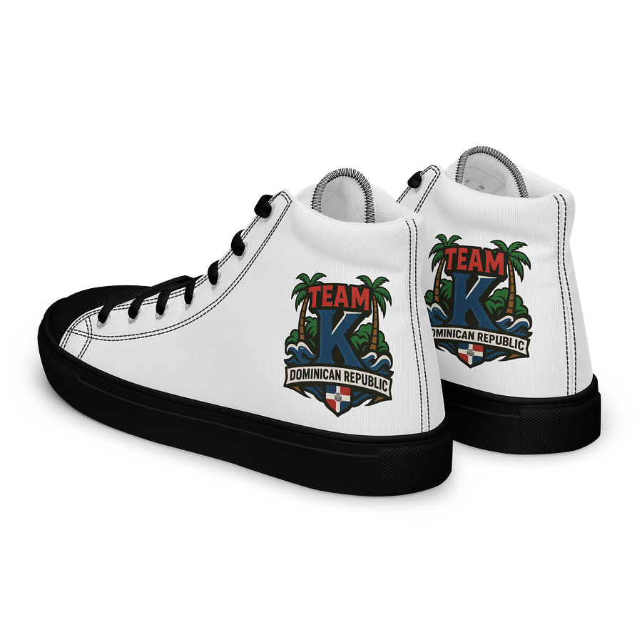 TEAM K Dominican Republic Women's High Top Canvas Shoes product image (5)
