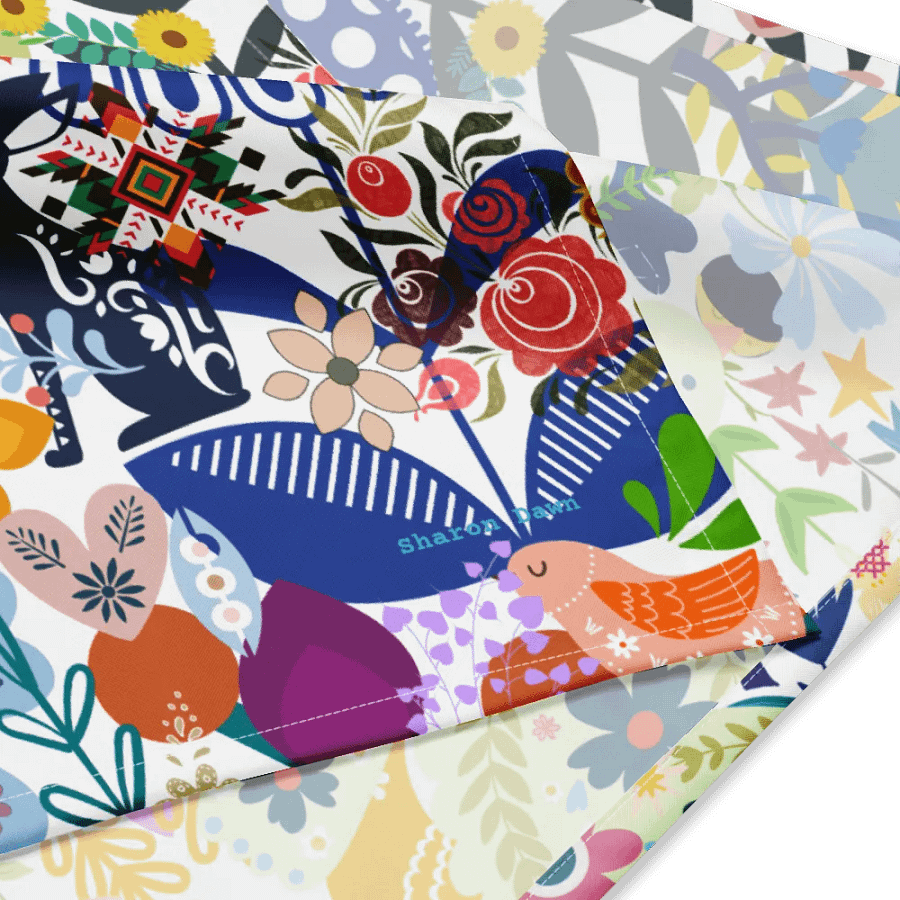 Whimsical Garden Mosaic Bandana product image (4)