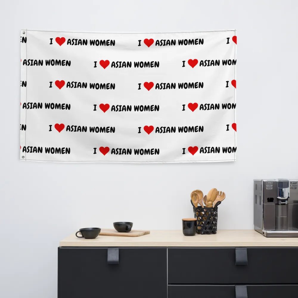 I <3 ASIAN WOMEN Flag product image (6)