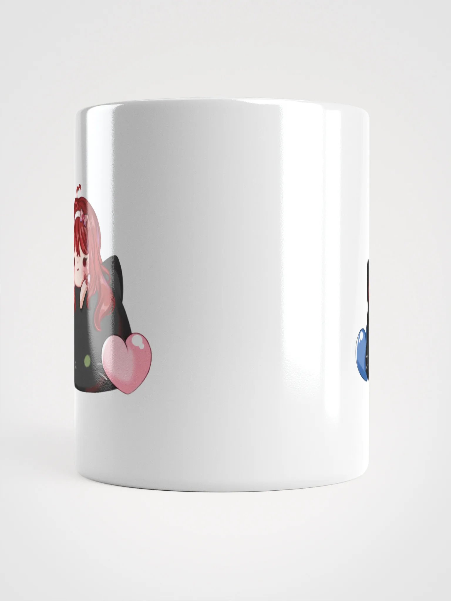 Blue & Pink Heart Cat Mug product image (5)