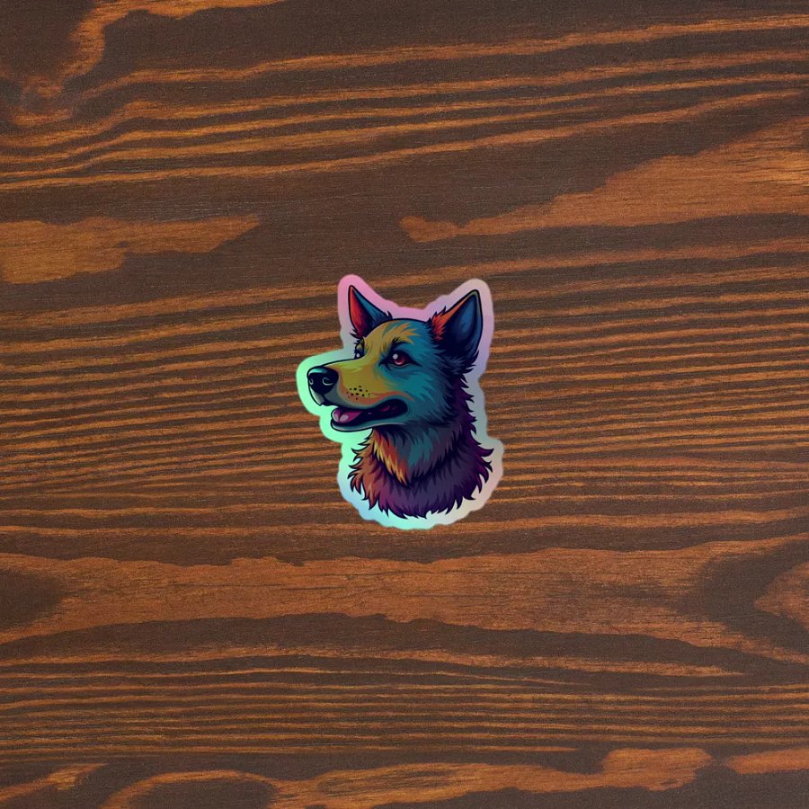 Vibrant Dog Holographic Sticker Sheet product image (5)