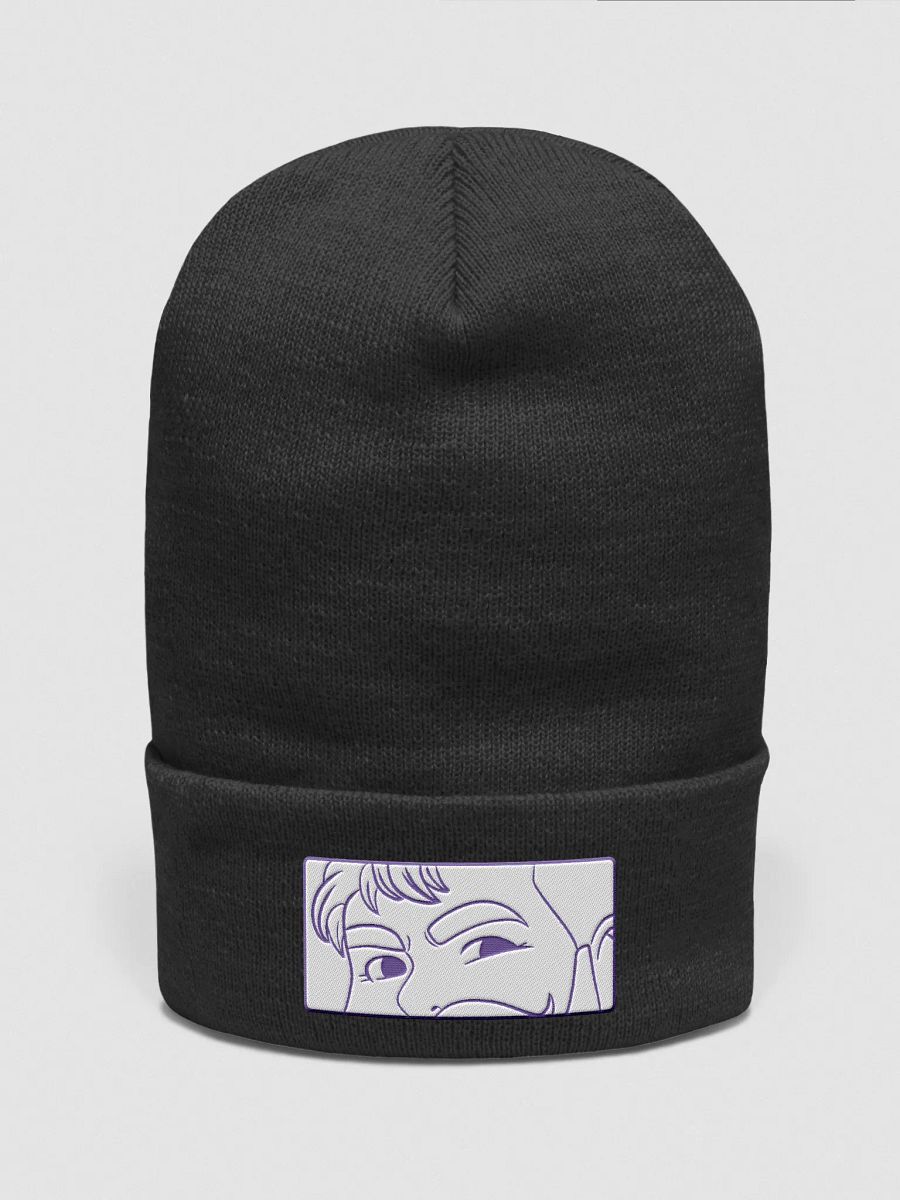 Bear Stare Beanie - Purple Outline product image (2)