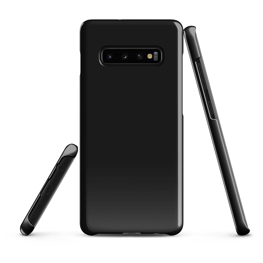 Black Solid Color Samsung® Glossy Snap Case product image (3)