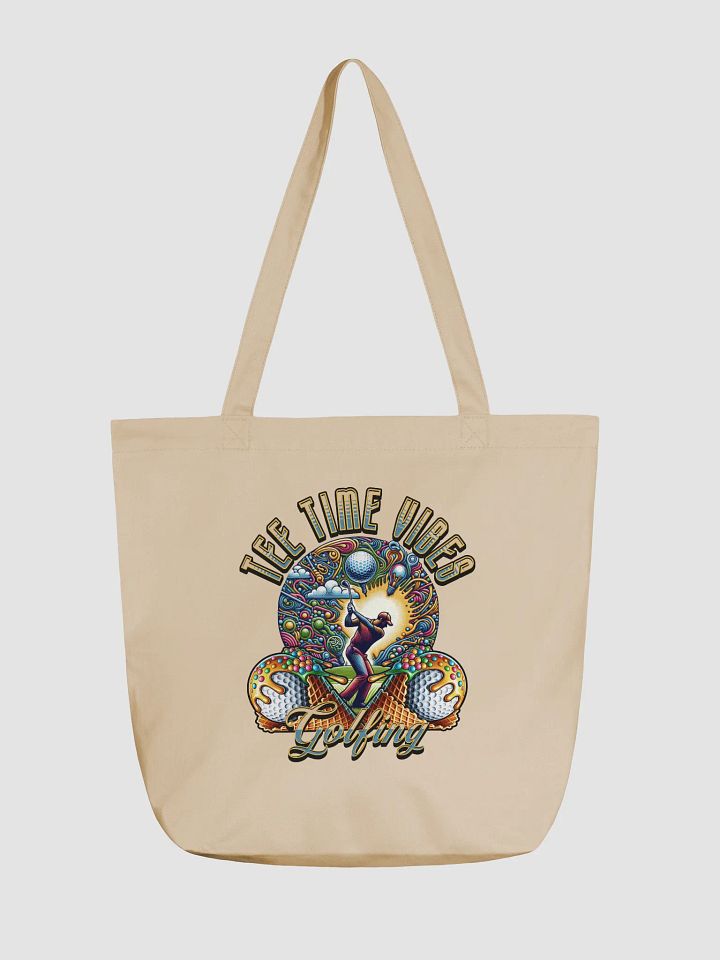 Tee Times Vibes Golfing Eco-Friendly Tote Bag product image (5)