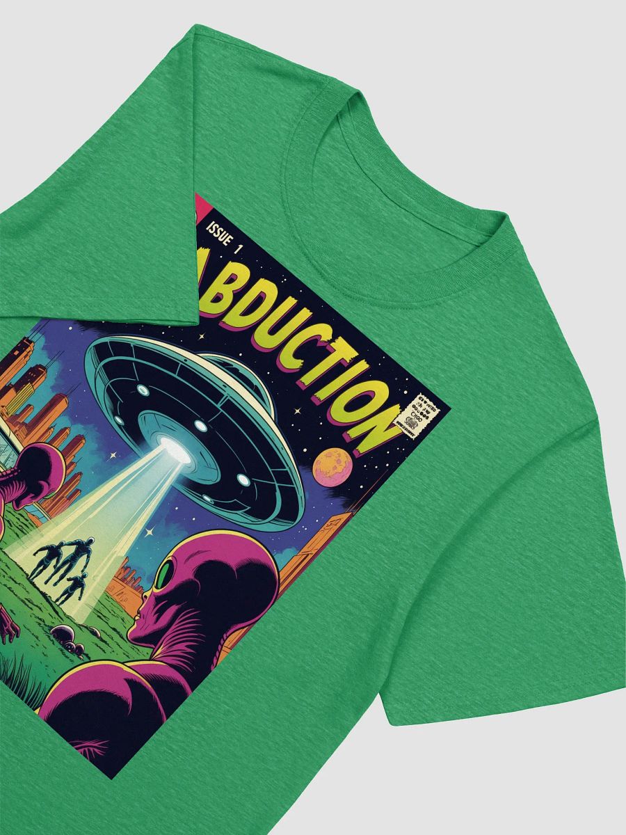 1970s Sci-Fi Comic T-Shirt – Retro Alien Abduction Art product image (47)
