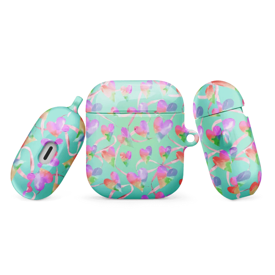 Whimsical Hearts All-Over Print AirPods® Case girls and arty ladies product image (13)