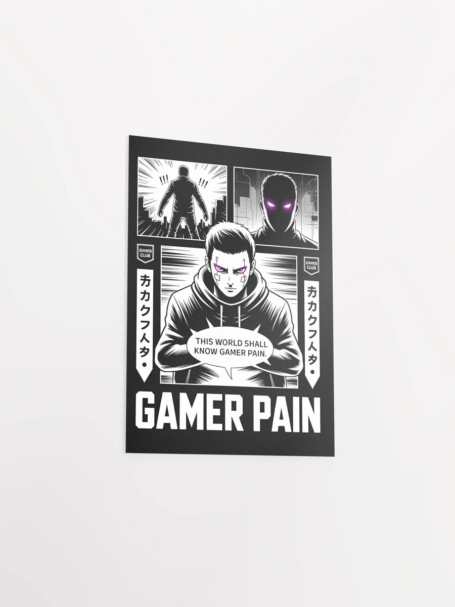 Gamer Pain Monochrome Poster product image (21)