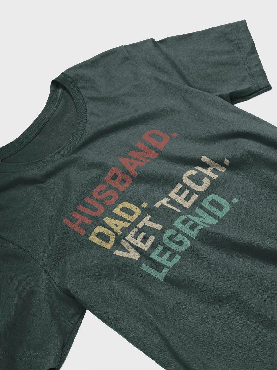 "Husband-Dad-Vet tech-Legend" t-shirt (dark background) product image (5)