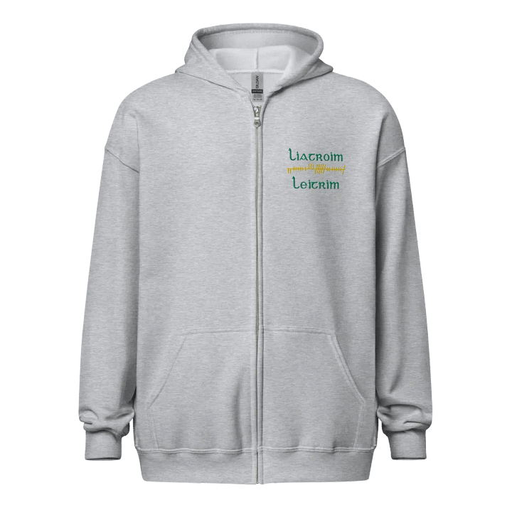 Leitrim/Liatroim Orthodox style Ogham embroidered Zip Hoodie product image (21)