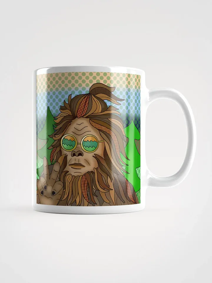 Retro Hippie Bigfoot Giving Peace Sign product image (1)