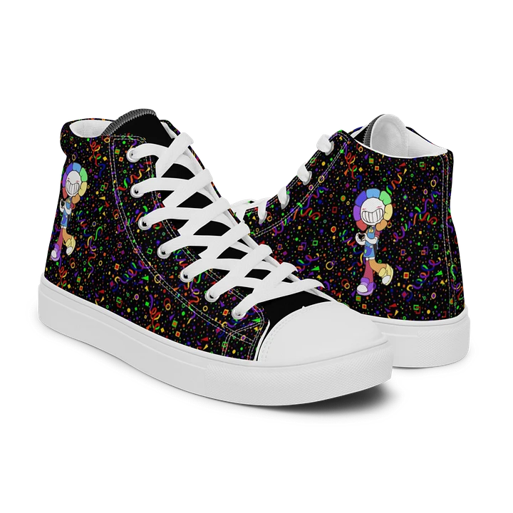 Black Arcade and White Chibi Flower Sneakers product image (1)