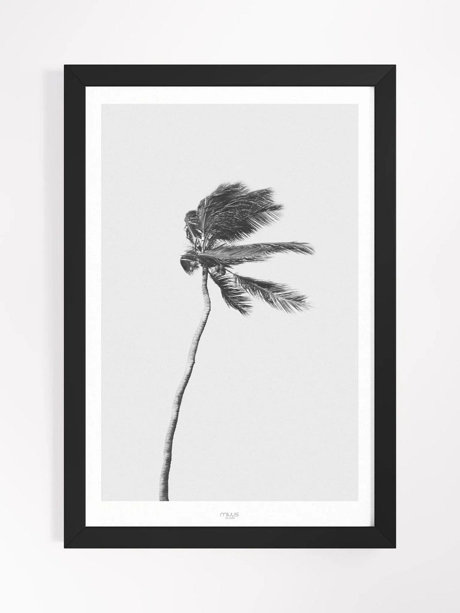 Swaying Palms Framed Matte Poster – Tropical Minimalist Wall Art | Relaxing Beach-Inspired Design | Premium Framed Décor for Homes and Offices product image (4)