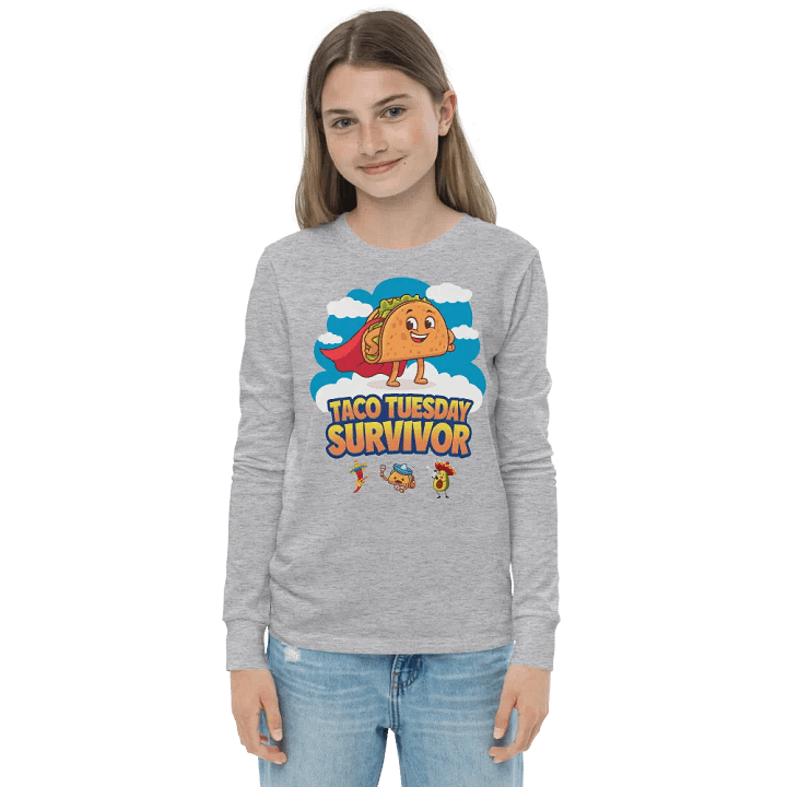 Taco Tuesday Survivor Youth Long Sleeve Tee Bella+Canvas (Kid's Unisex) product image (1)