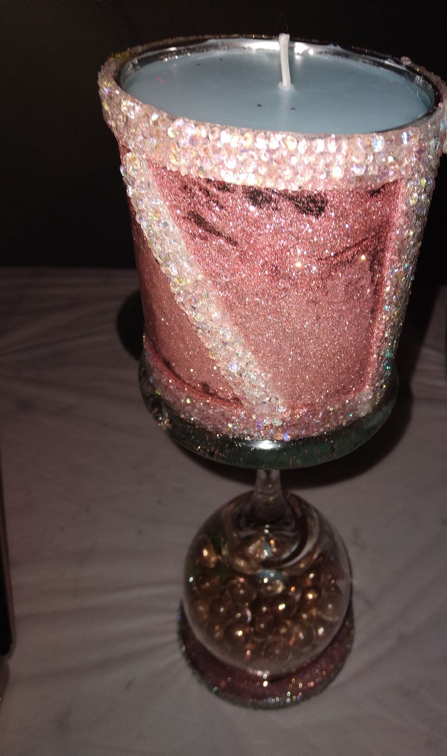 Rose Gold Upside-Down Champagne Candle Holder product image (2)