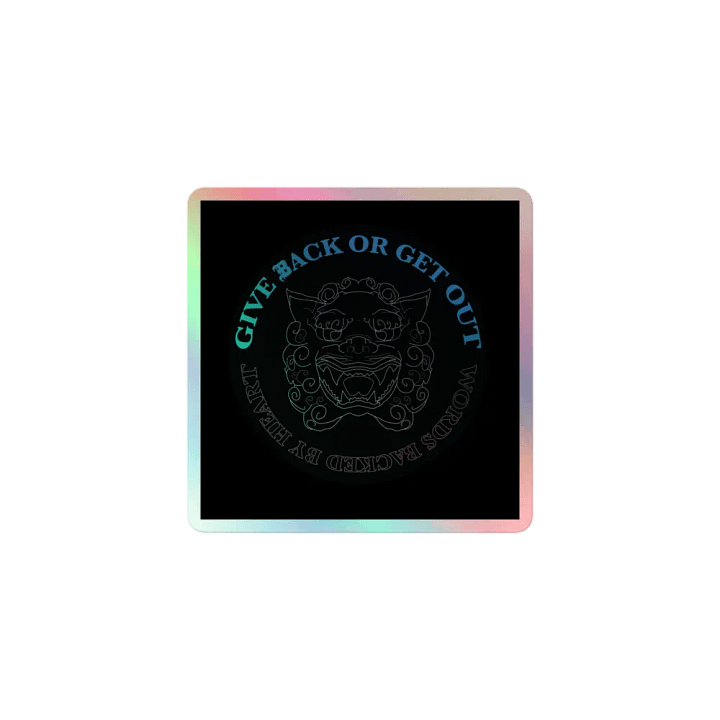 Foo Dog holographic sticker 2 product image (1)