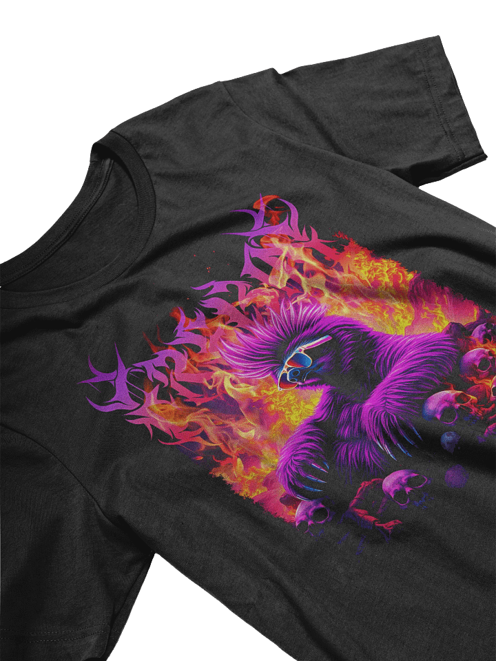 Inferno – Flaming Gothic Sloth T-Shirt product image (2)