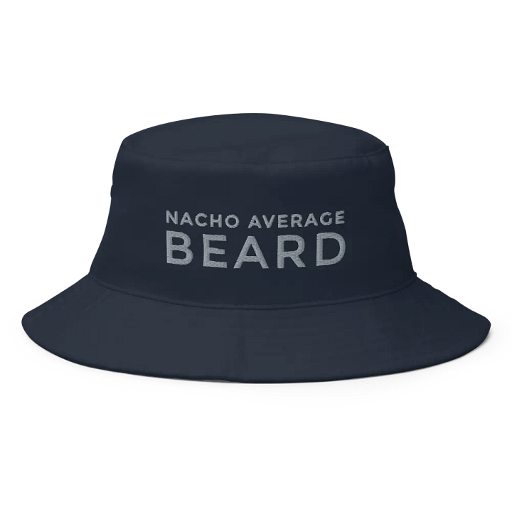 Nacho Average Beard Navy Bucket Hat (Grey Embroidery) product image (1)