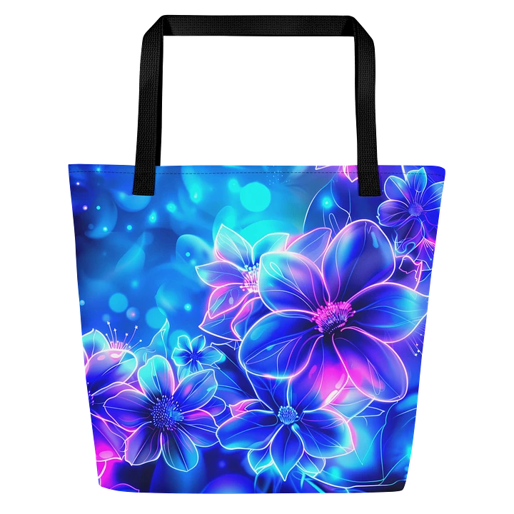 Tote Bag: Unique Stand Out from the Crow Neon Flowers Floral Fashion Design product image (1)