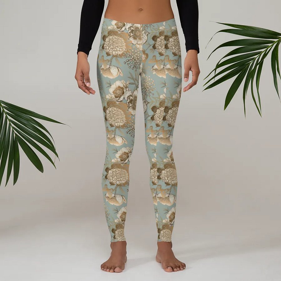 Birds And Flower Yoga Leggings product image (3)