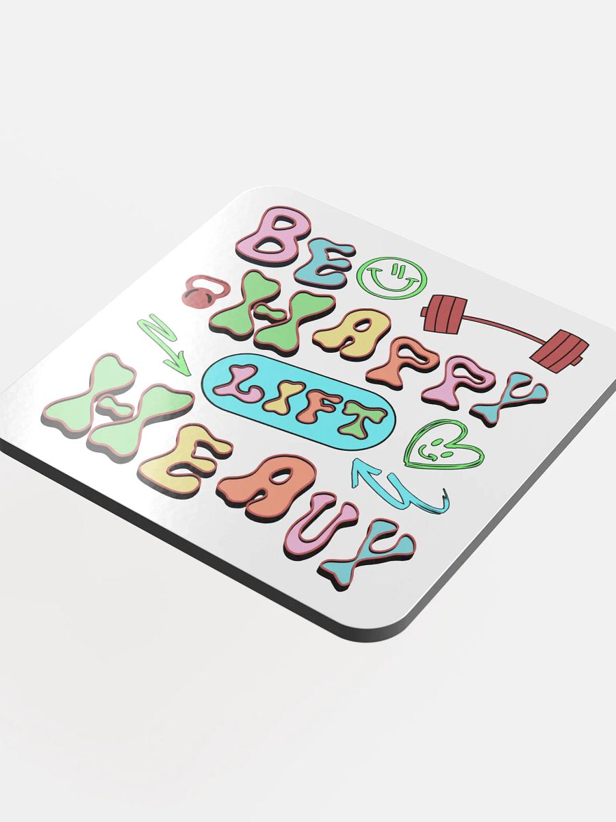 Be Happy Lift Heavy Weightlifting Coaster Set product image (1)