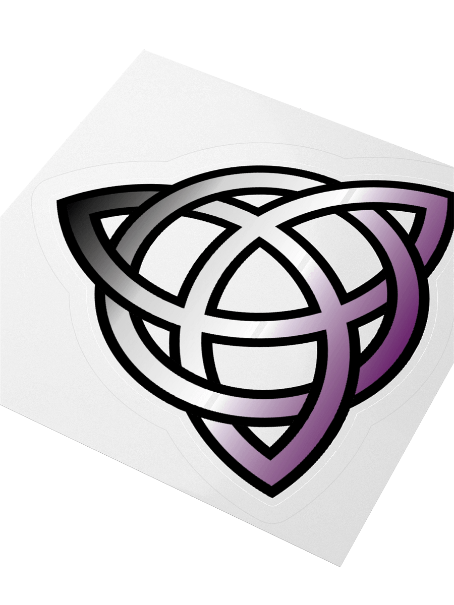 Asexual Pride Gradient Celtic Knot Sticker product image (8)