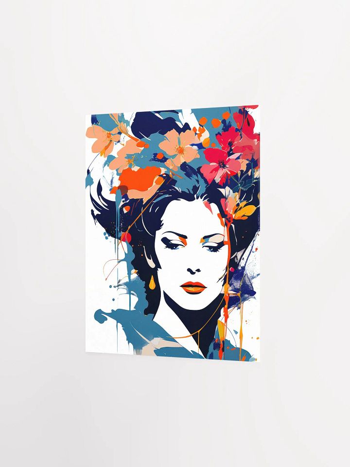 Abstract Woman v4 - Vintage Style Poster - Girly - Small and Standard Sizes - 8x10-11x14-12x16-16x20 Inches product image (6)