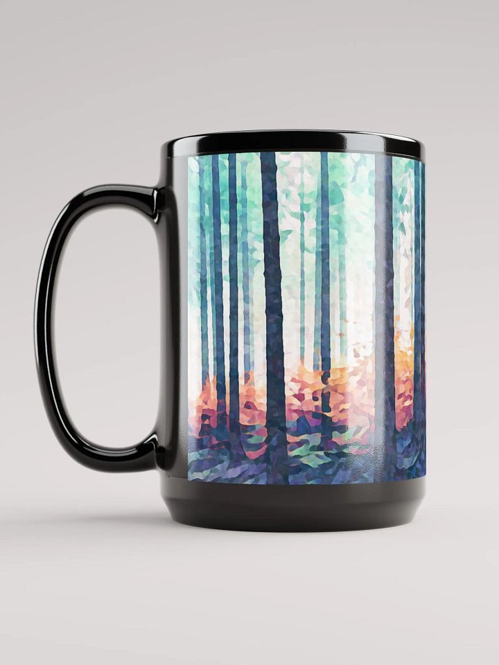Abstract Graphic | Black Coffee Mug | Solitude Treescape product image (1)