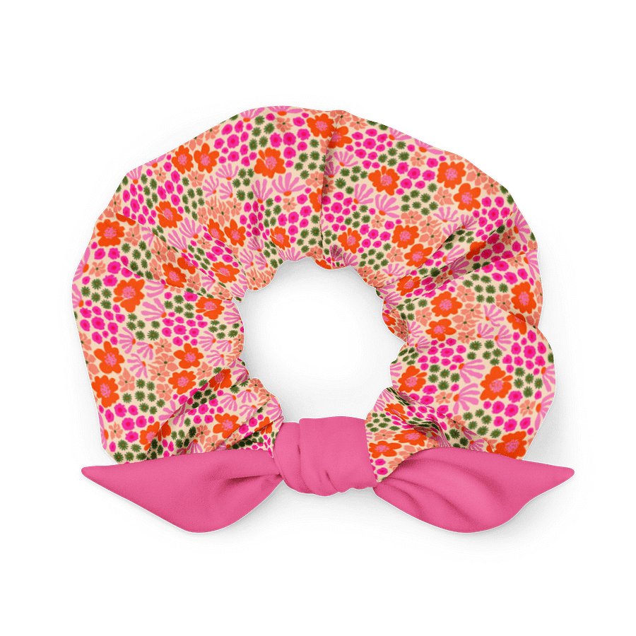 Pink Floral Scrunchie | Sustainable, Eco-Friendly Hair Accessory product image (1)