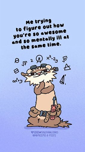 Send this to someone who is an enigma of a person 🤩 You are seen ❤️ #freinds #ferrets #ferretcomics #funny #meme