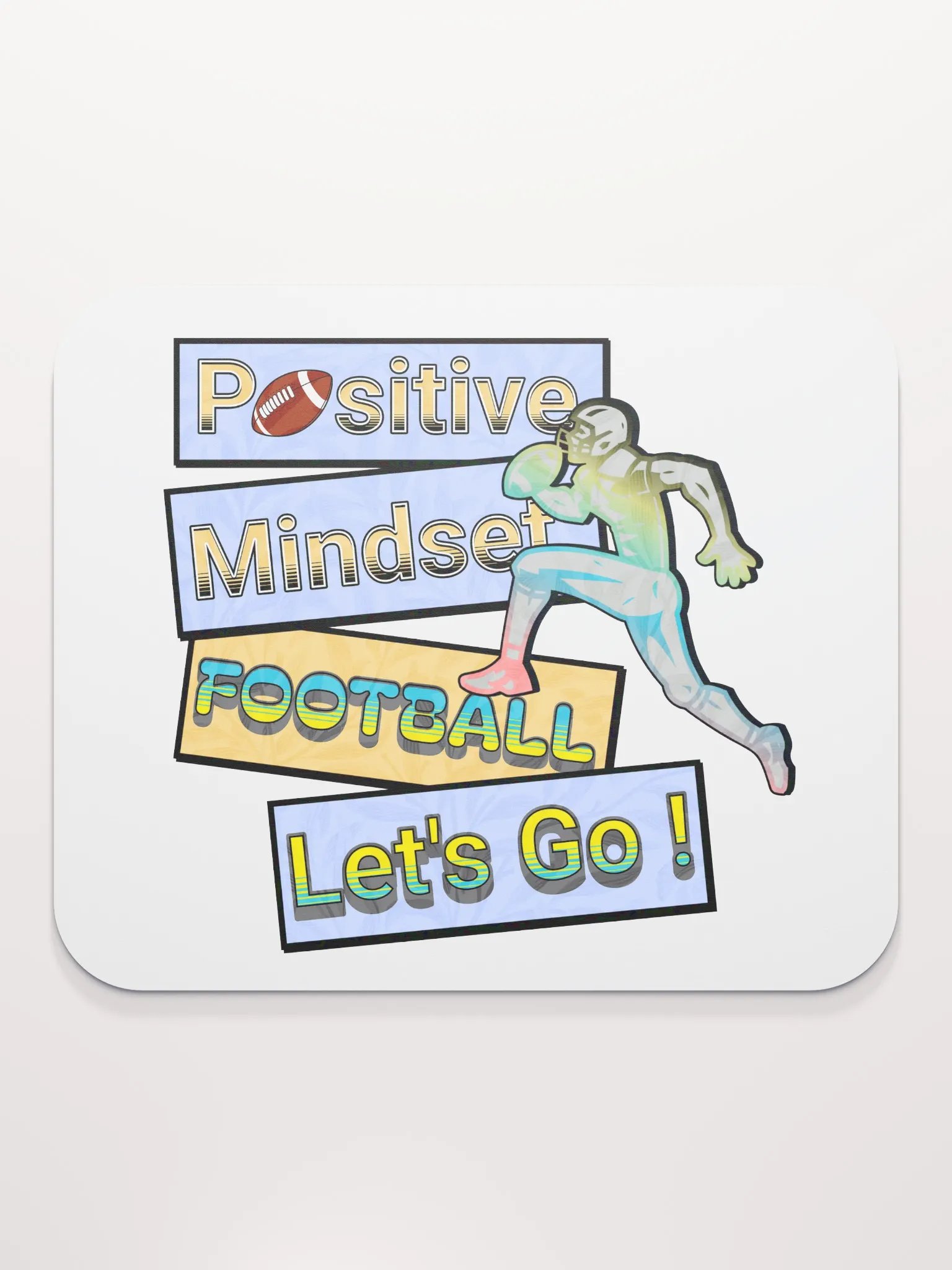 Positive Mindset Football Mouse Pad product image (1)