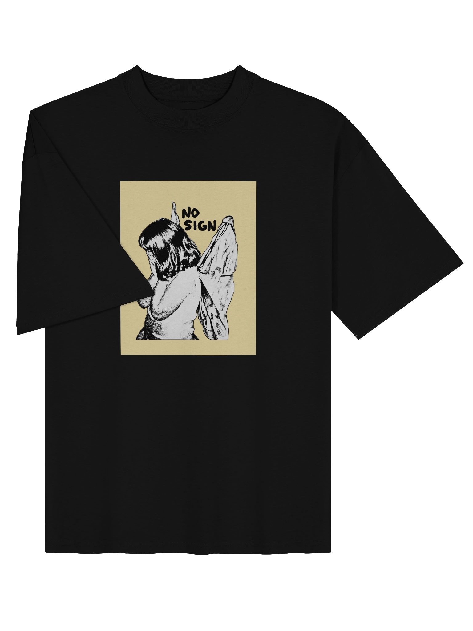 "NO SIGN" yellow unisex boxy tee product image (5)