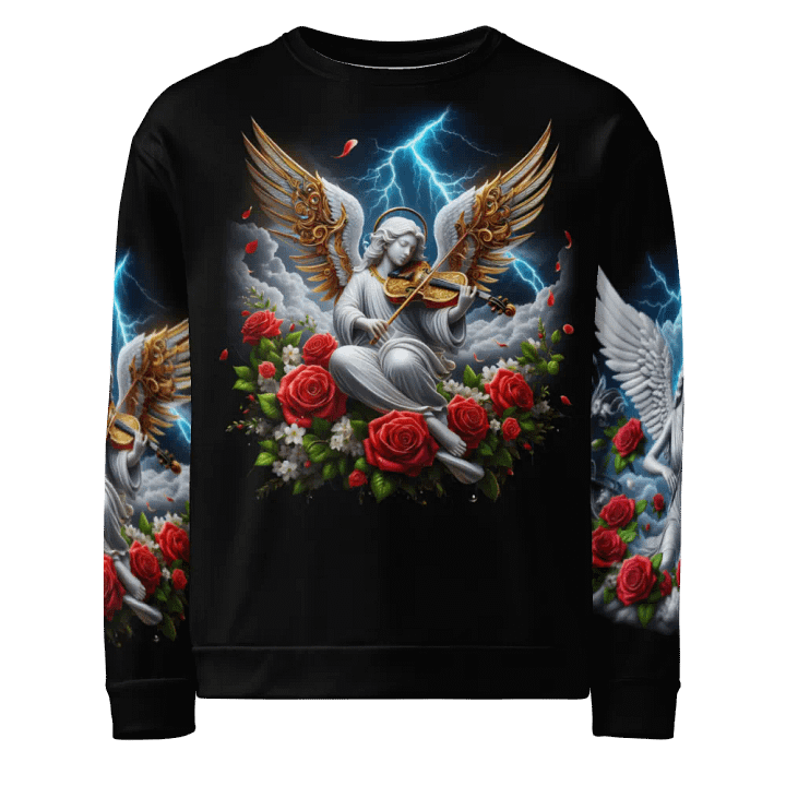 Angels making Music with a Violin - All-Over Unisex Sweatshirt #37 product image (1)