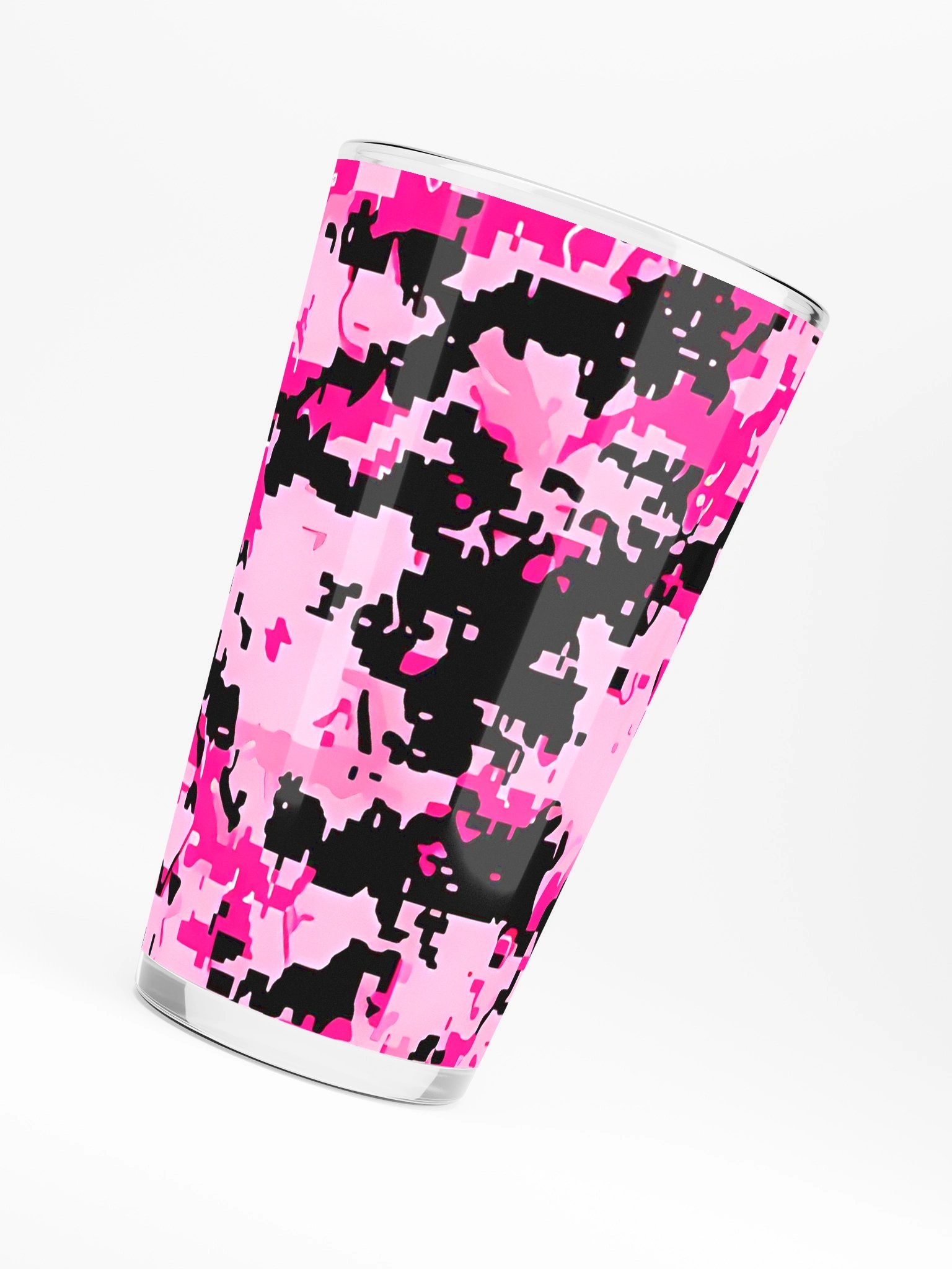 Pixel Pink Camo Shaker Pint Glass product image (6)