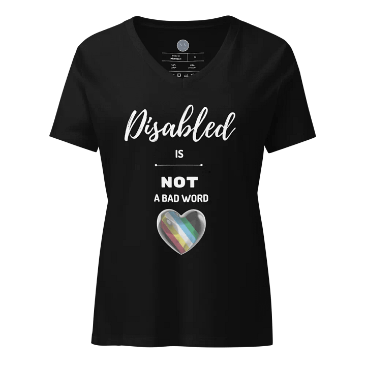 Disabled is NOT a Bad Word Fitted V-Neck product image (1)