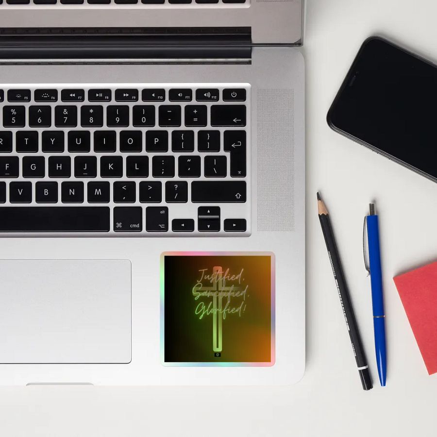 Justified, Sanctified, Glorified! Holographic Sticker Set product image (12)