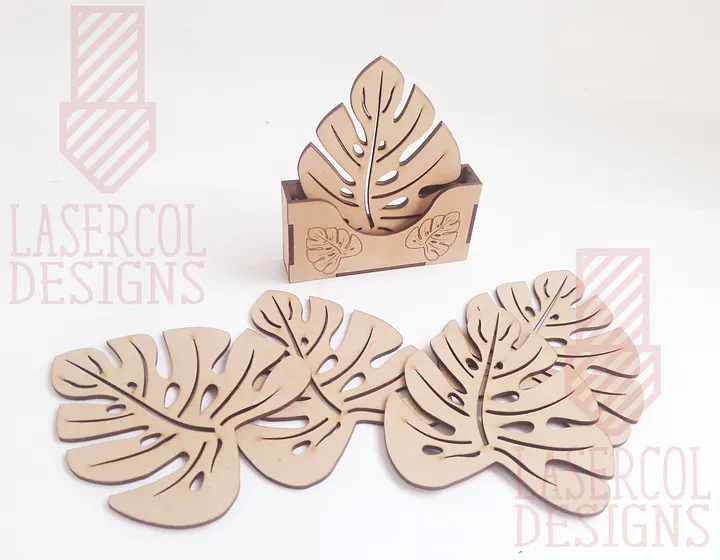 Leaf Coasters (6) Set 1 - Laser Cut Files product image (2)