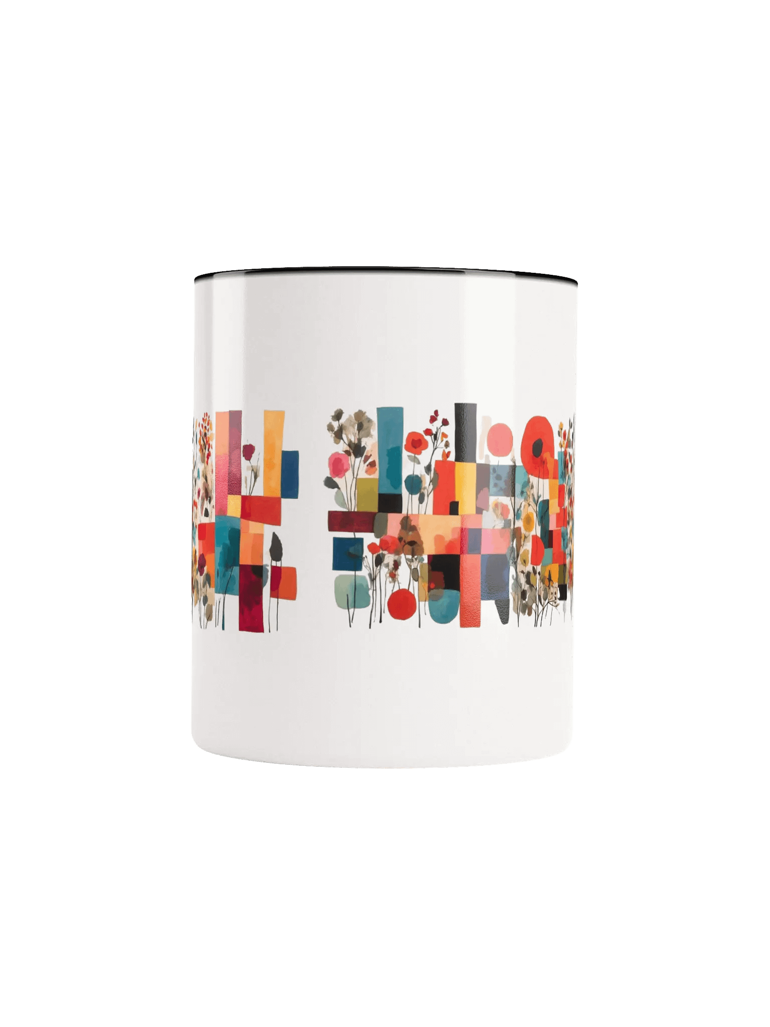 Vibrant Floral Geometry Ceramic Mug product image (33)