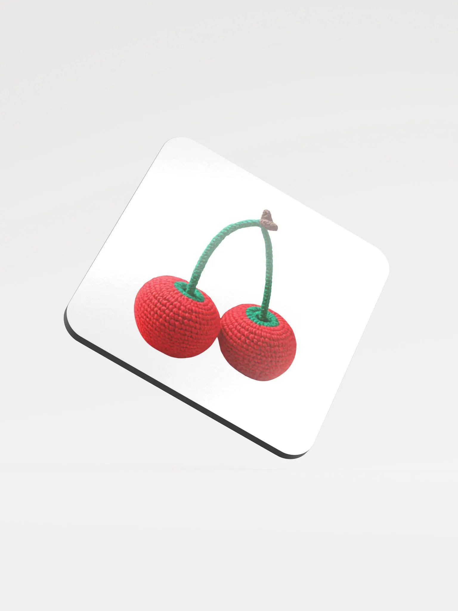 CozyAvocado Glossed Cork Coaster Cherries #1 product image (1)