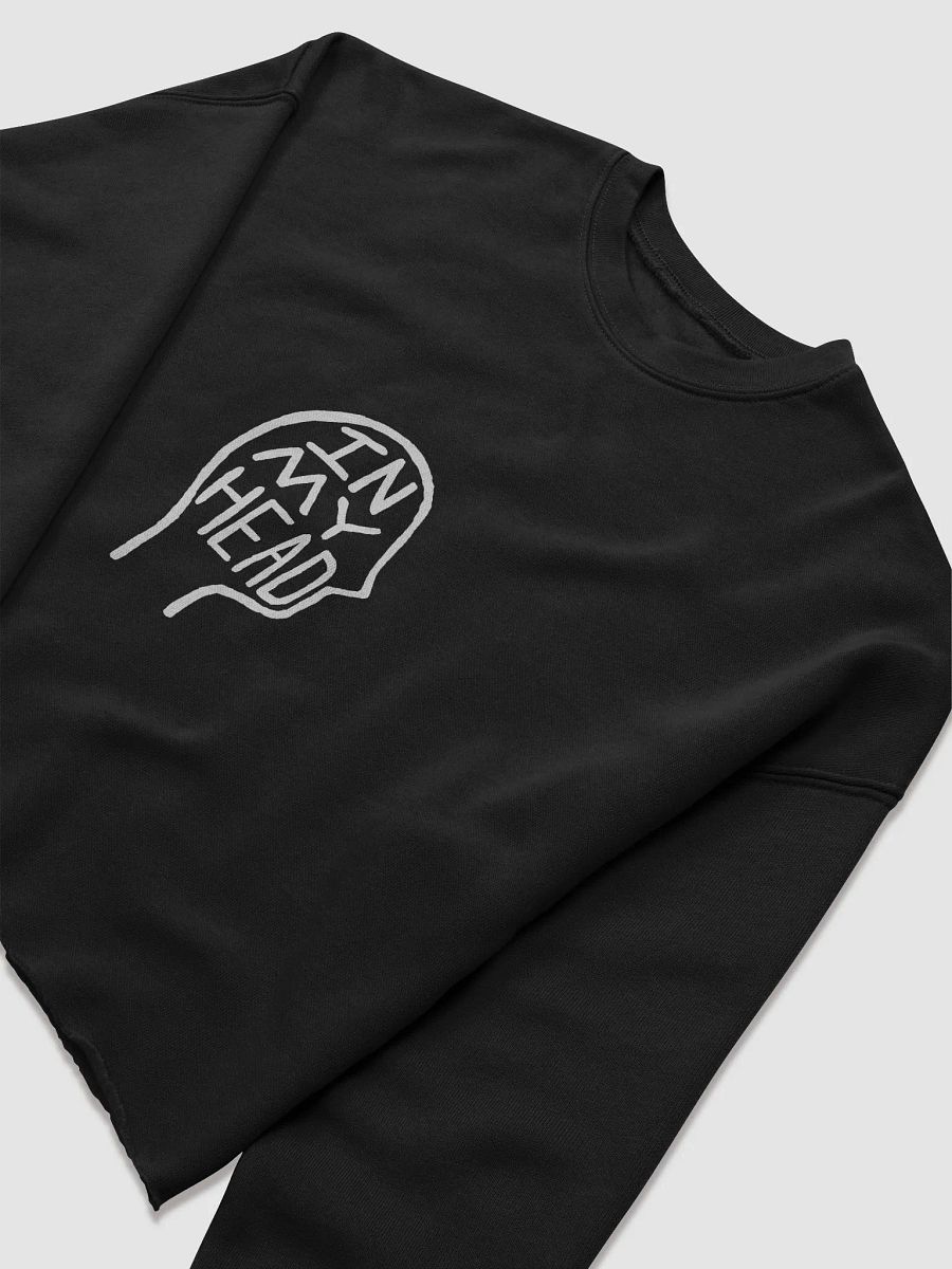 In My Head (white design) Women's Fleece Crop Sweatshirt product image (5)