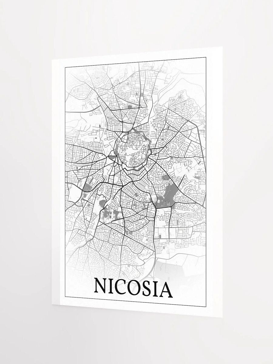 Nicosia, Cyprus, city map print product image (6)